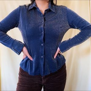 SOLD/ vintage 90s/Y2K Steve Madden Glitter Blouse